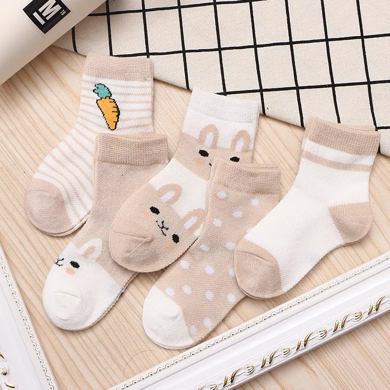 Wholesale Kids Cotton Ankle Socks with Cartoon Design