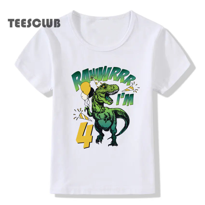 Children's Birthday T-shirt with Numbers 1-9